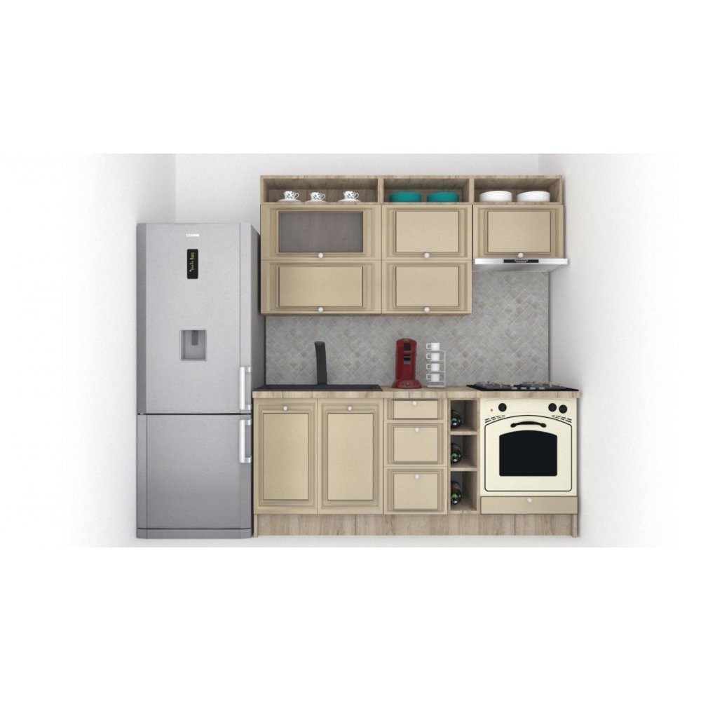 Bucatarie LEEA ART FRONT MDF SPARX 200 K002 / decor 243