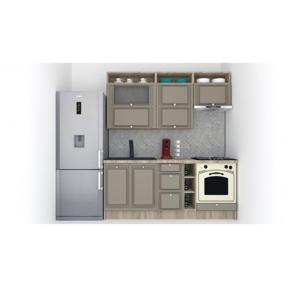 Bucatarie LEEA ART FRONT MDF SPARX 200 K002 / decor 200