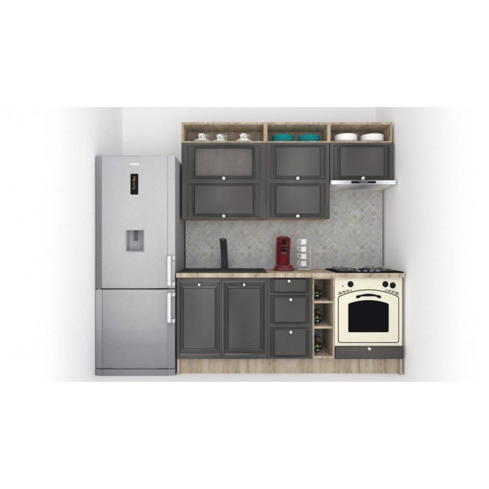 Bucatarie LEEA ART FRONT MDF SPARX 200 K002 / decor 266