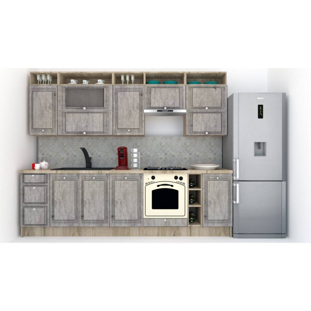Bucatarie LEEA ART FRONT MDF ELBA 280 K002 / decor 246