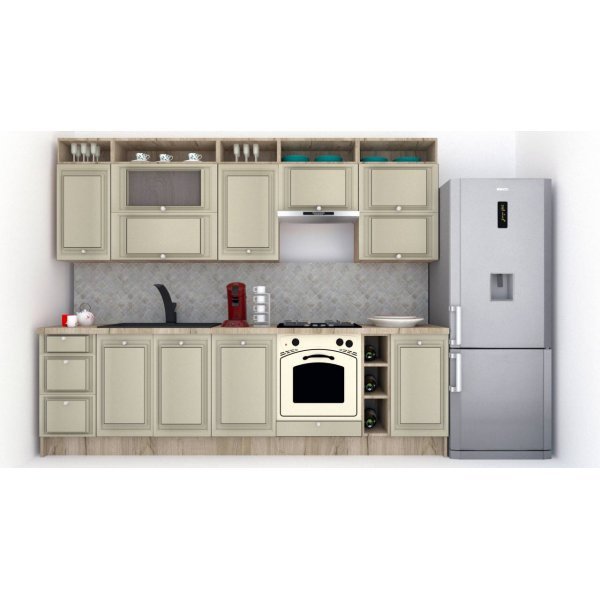 Bucatarie LEEA ART FRONT MDF SPARX 280 K002 / decor 161