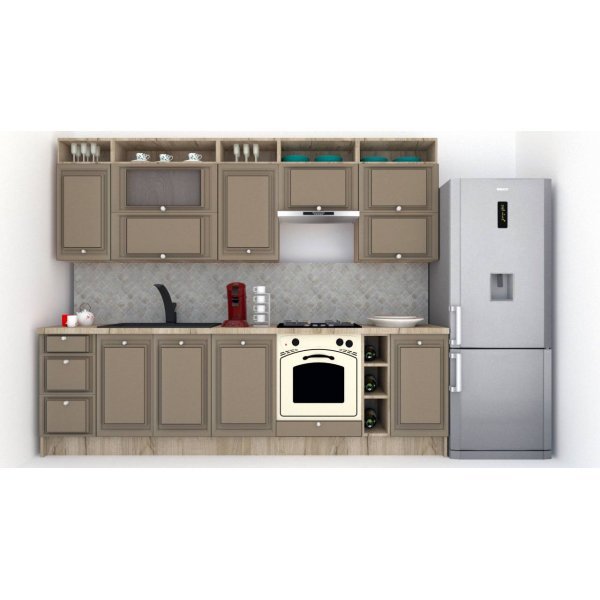 Bucatarie LEEA ART FRONT MDF SPARX 280 K002 / decor 200