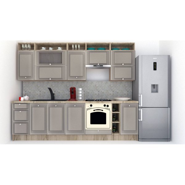 Bucatarie LEEA ART FRONT MDF SPARX 280 K002 / decor 210