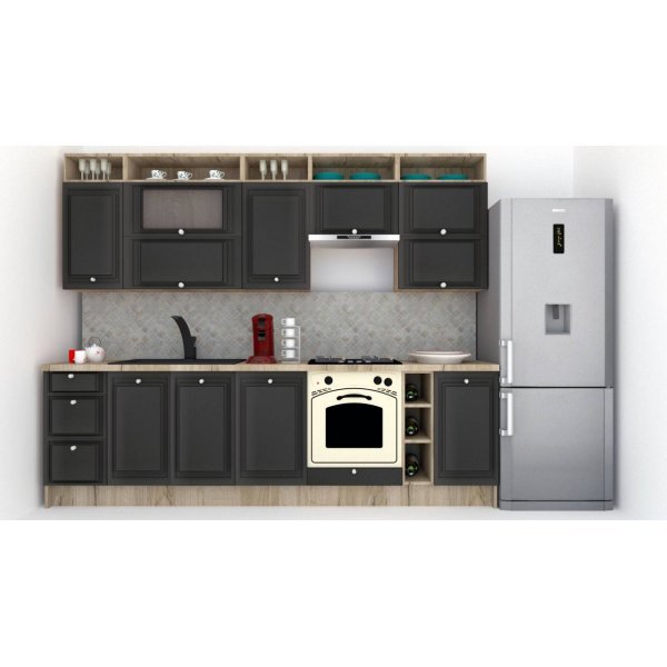 Bucatarie LEEA ART FRONT MDF SPARX 280 K002 / decor 266