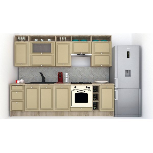 Bucatarie LEEA ART FRONT MDF STILE 280 K002 / decor 243