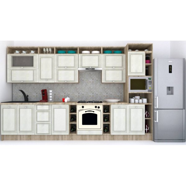 Bucatarie LEEA ART FRONT MDF PORTAL 360 K002 / decor 102