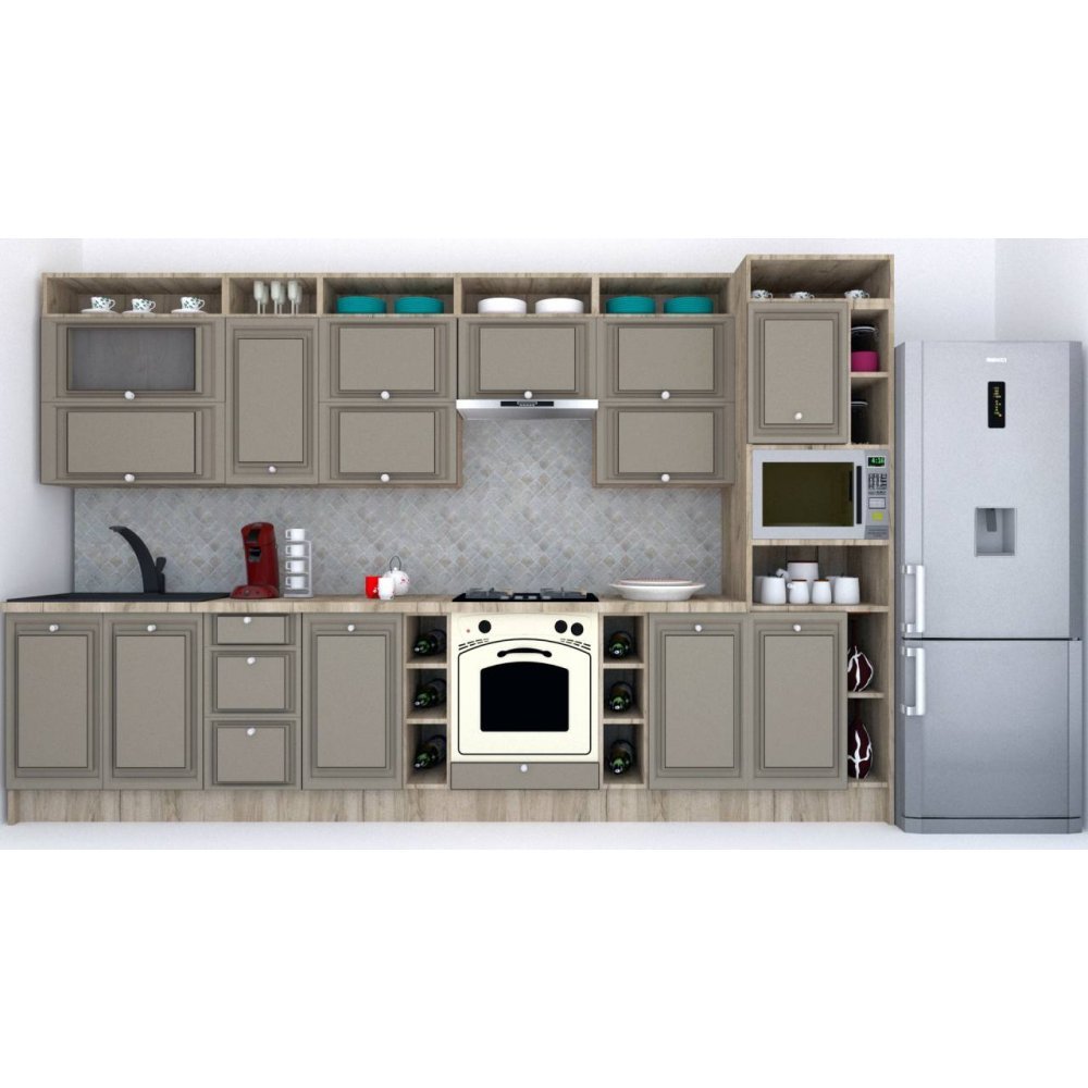 Bucatarie LEEA ART FRONT MDF PORTAL 360 K002 / decor 200