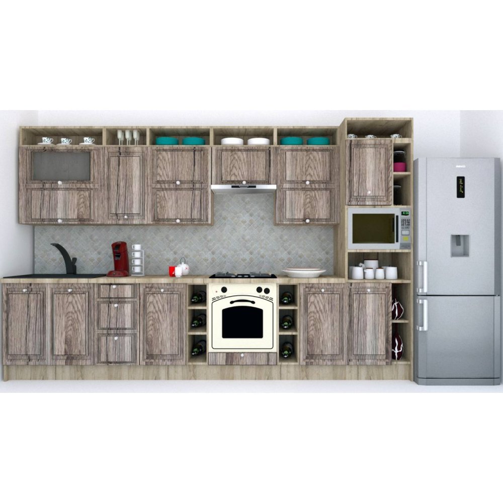 Bucatarie LEEA ART FRONT MDF PORTAL 360 K002 / decor 213