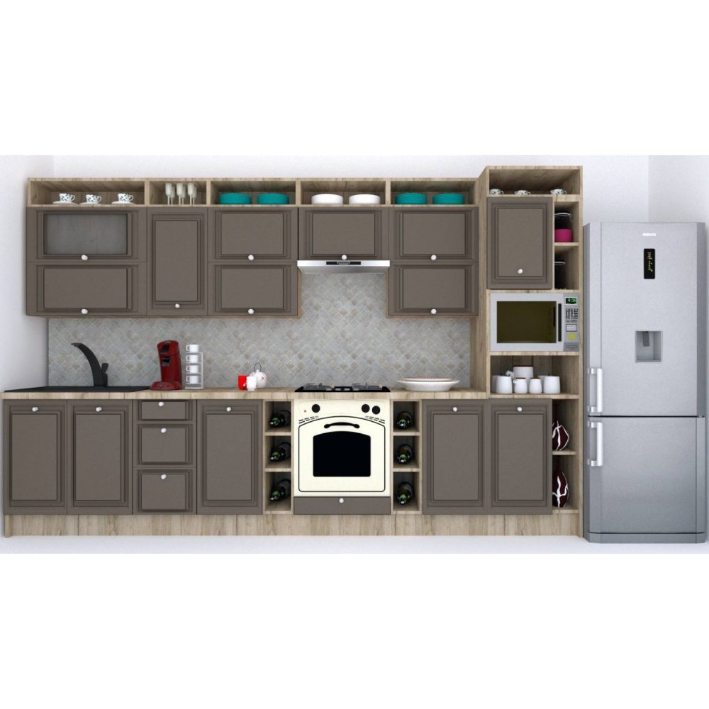 Bucatarie LEEA ART FRONT MDF PORTAL 360 K002 / decor 218