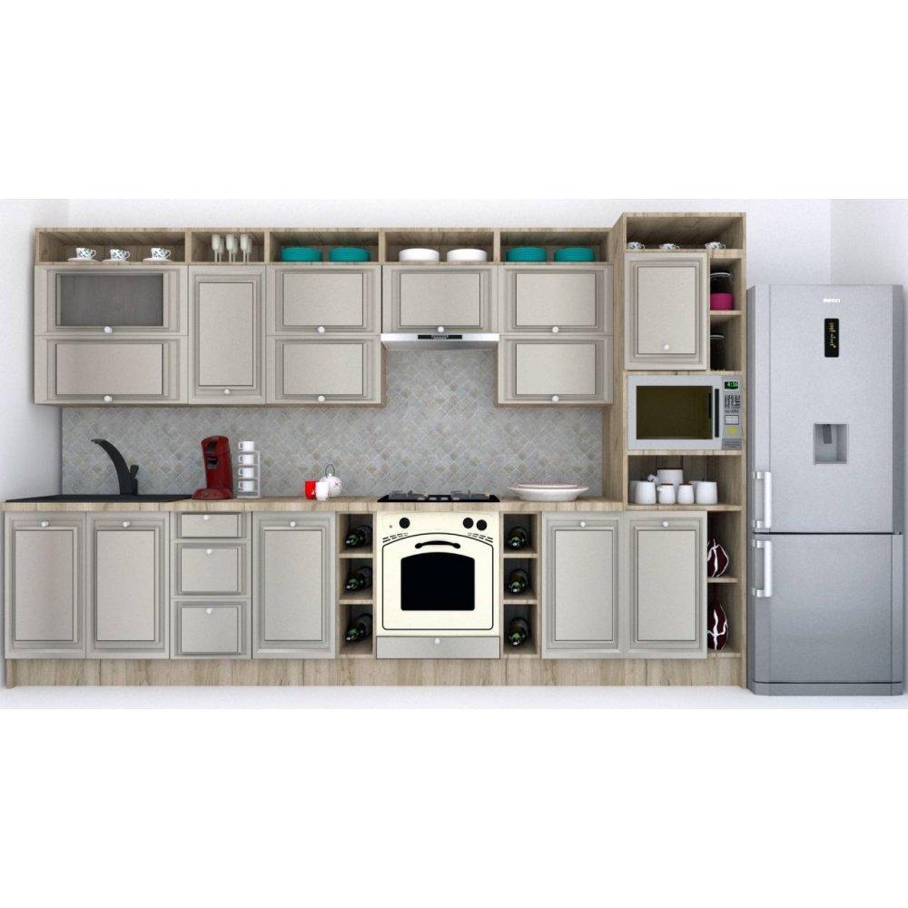 Bucatarie LEEA ART FRONT MDF PORTAL 360 K002 / decor 227