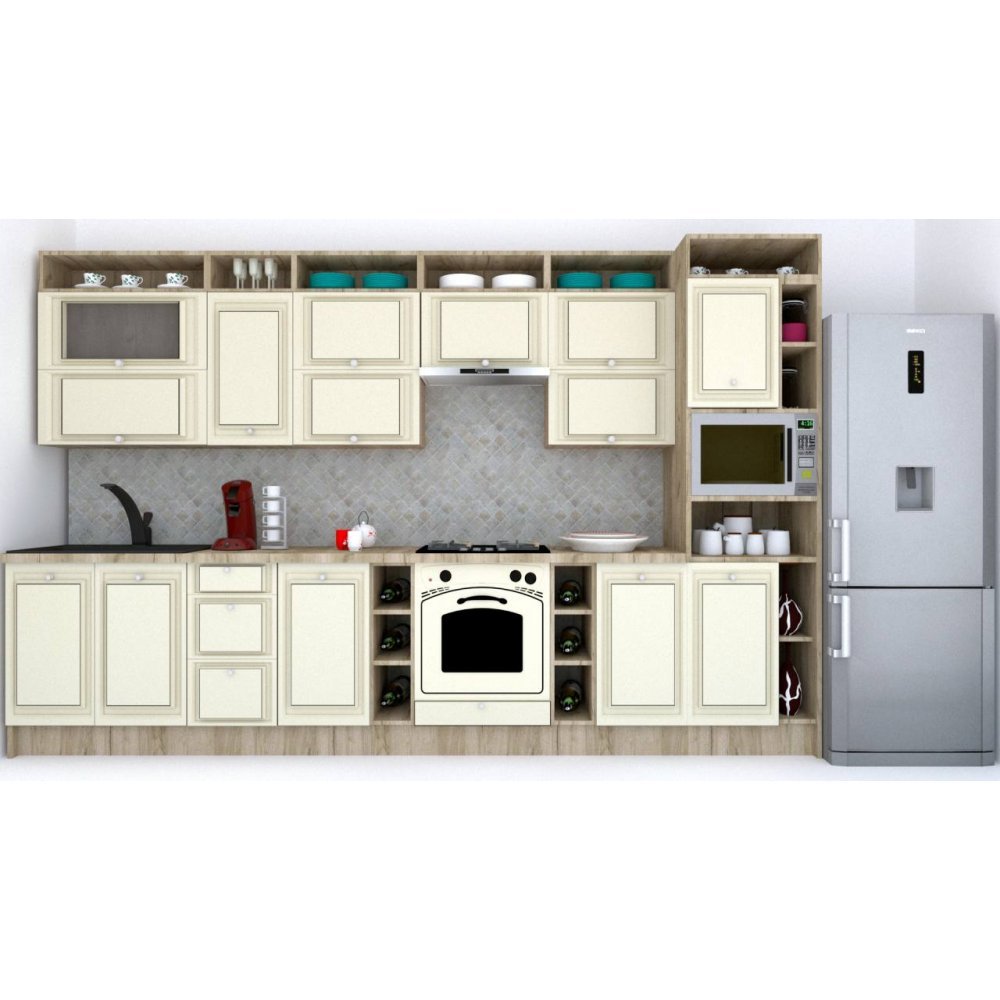 Bucatarie LEEA ART FRONT MDF PORTAL 360 K002 / decor 232