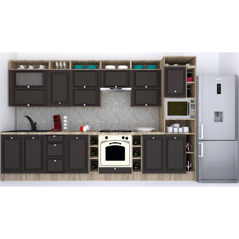 Bucatarie LEEA ART FRONT MDF PORTAL 360 K002 / decor 258