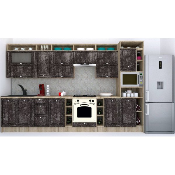 Bucatarie LEEA ART FRONT MDF PORTAL 360 K002 / decor 267