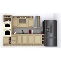 Bucatarie LEEA ART FRONT MDF SPARX 300A K002 / decor 243