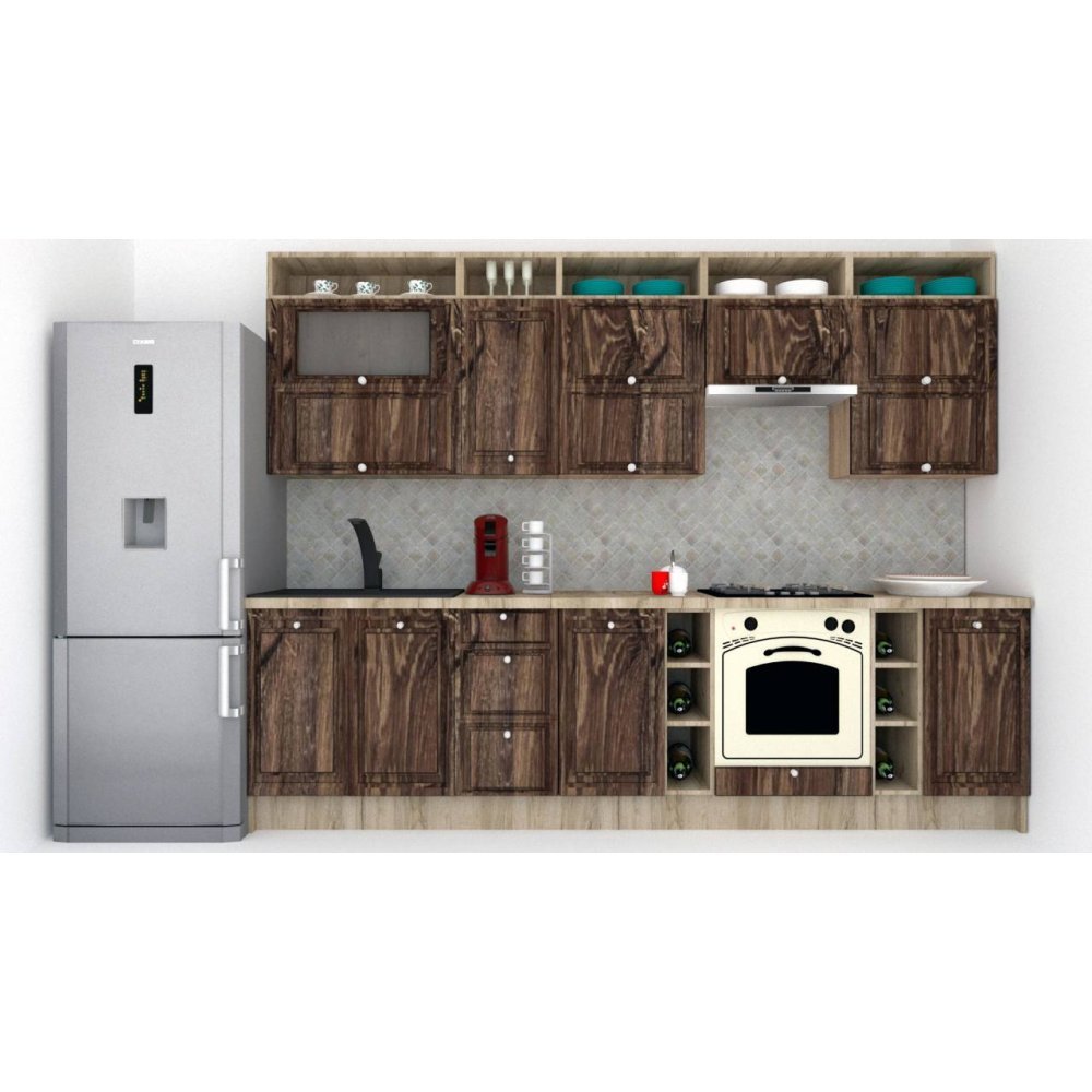 Bucatarie LEEA ART FRONT MDF ELBA 300B K002 / decor 264