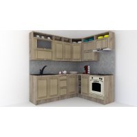 Bucatarie de Colt LEEA ART CORNER FRONT MDF CANYON 180-220 B DR. K002 / decor 243