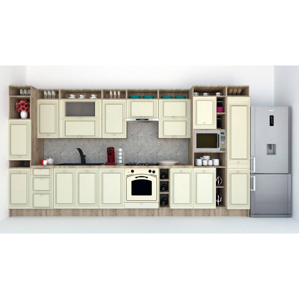Bucatarie LEEA ART FRONT MDF REGULARNY 420 K002 / decor 191