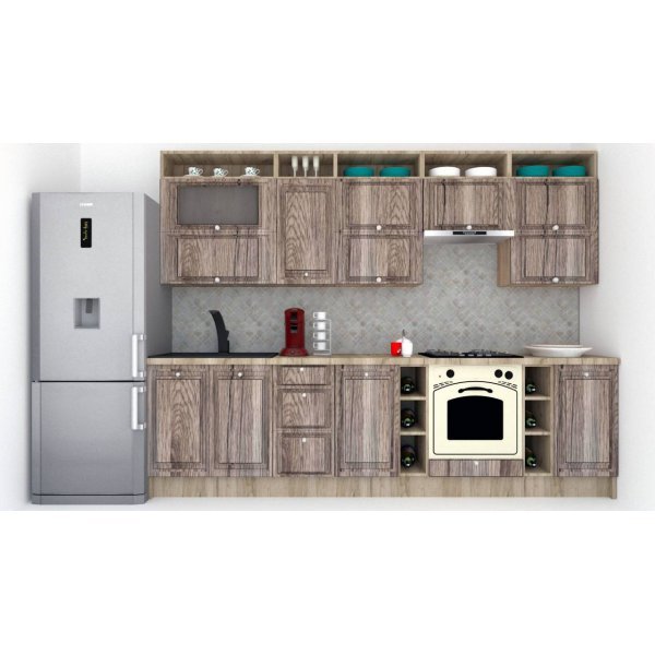 Bucatarie LEEA ART FRONT MDF SPARX 300B K002 / decor 213