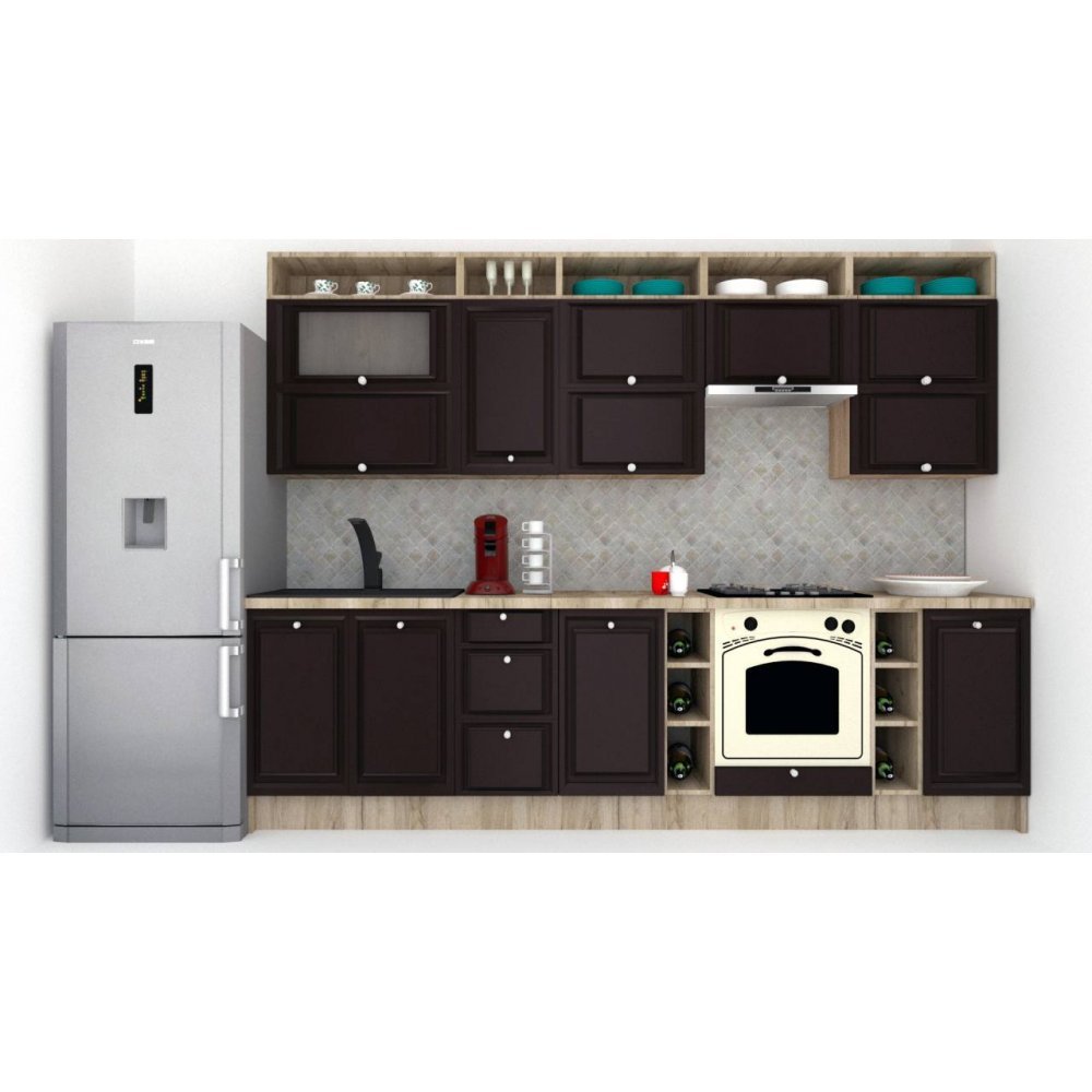 Bucatarie LEEA ART FRONT MDF SPARX 300B K002 / decor 225