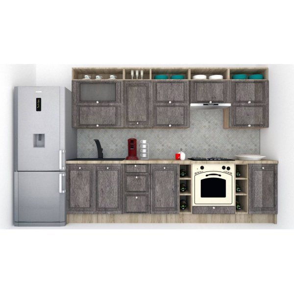 Bucatarie LEEA ART FRONT MDF SPARX 300B K002 / decor 247