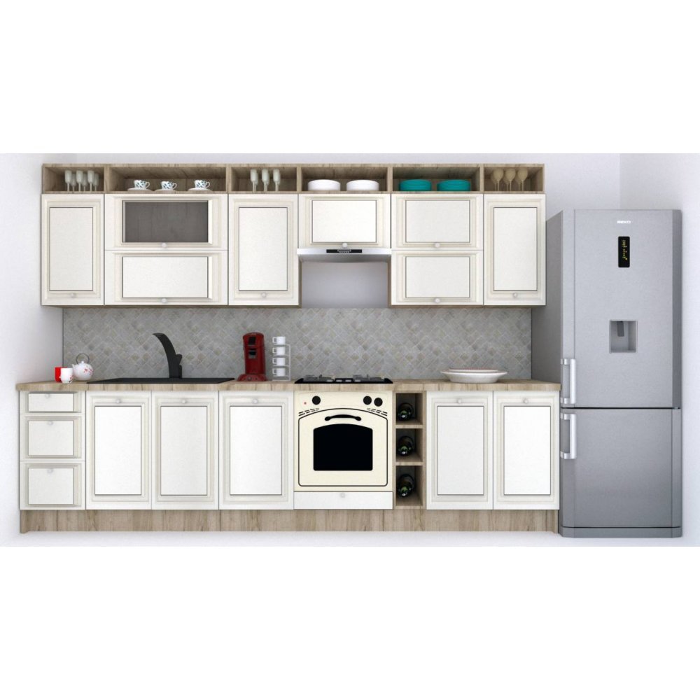 Bucatarie LEEA ART FRONT MDF STILE 320A K002 / decor 242