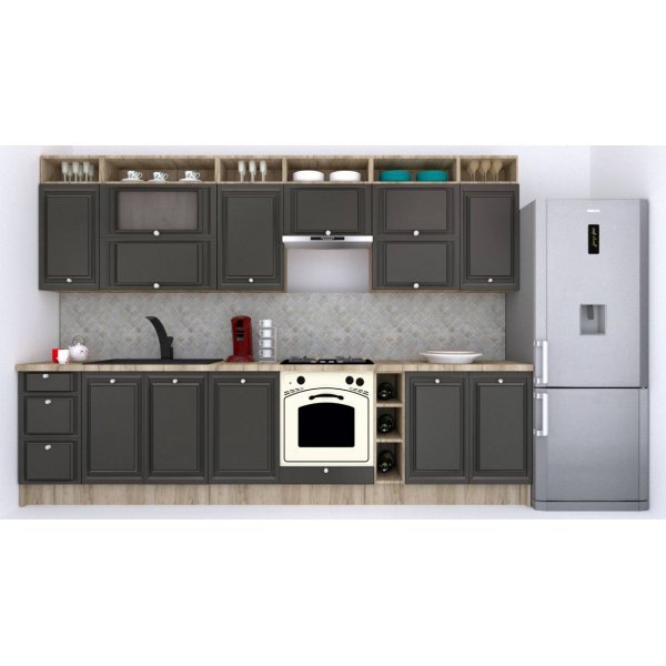 Bucatarie LEEA ART FRONT MDF STILE 320A K002 / decor 266