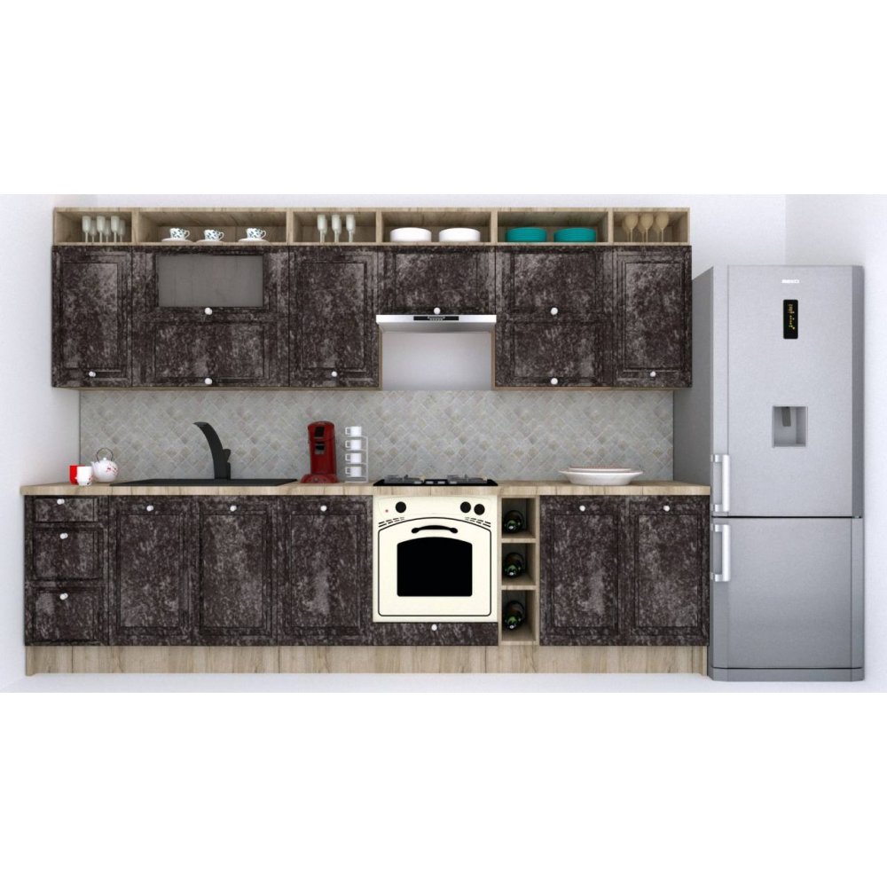 Bucatarie LEEA ART FRONT MDF STILE 320A K002 / decor 267