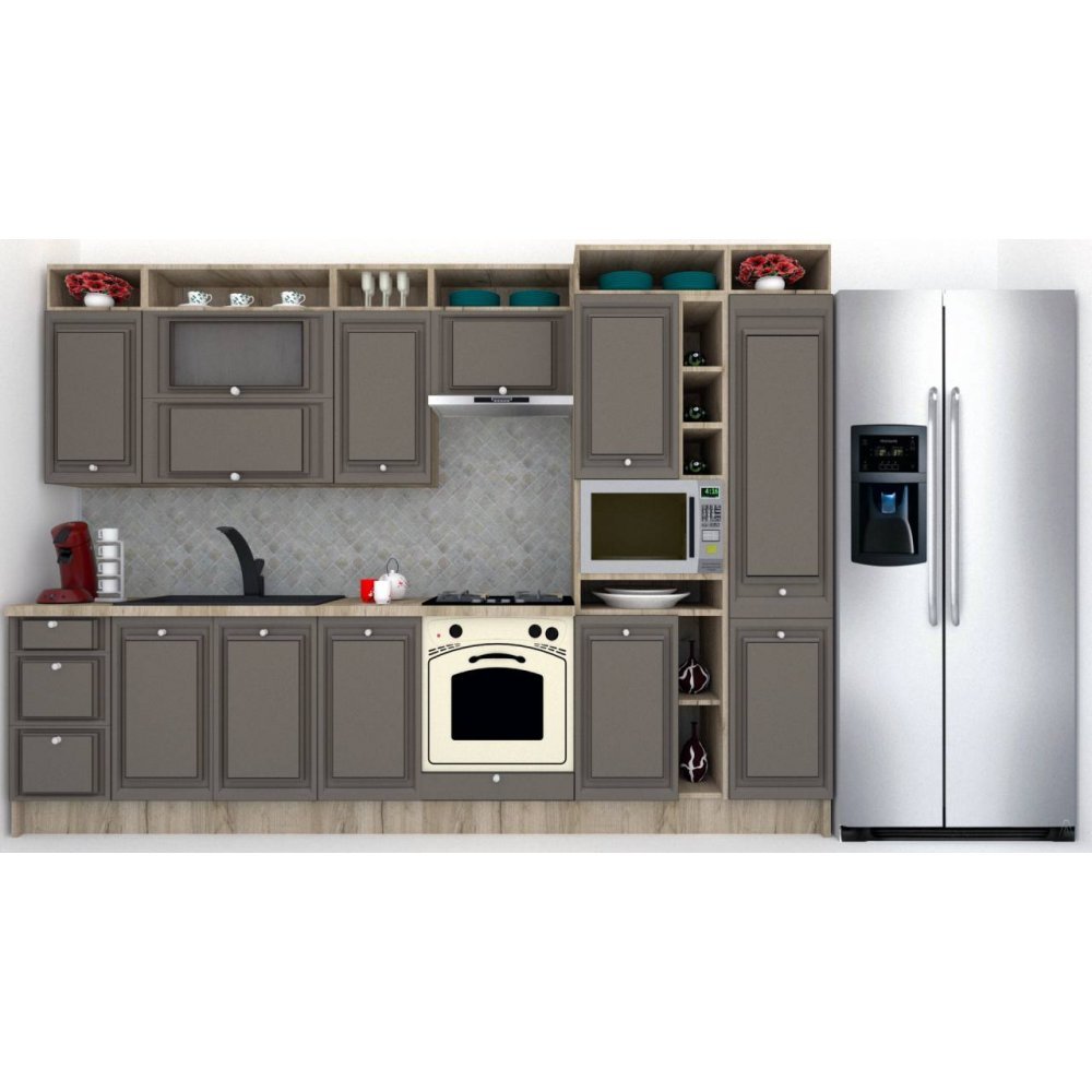 Bucatarie LEEA ART FRONT MDF SPARX 320C K002 / decor 218