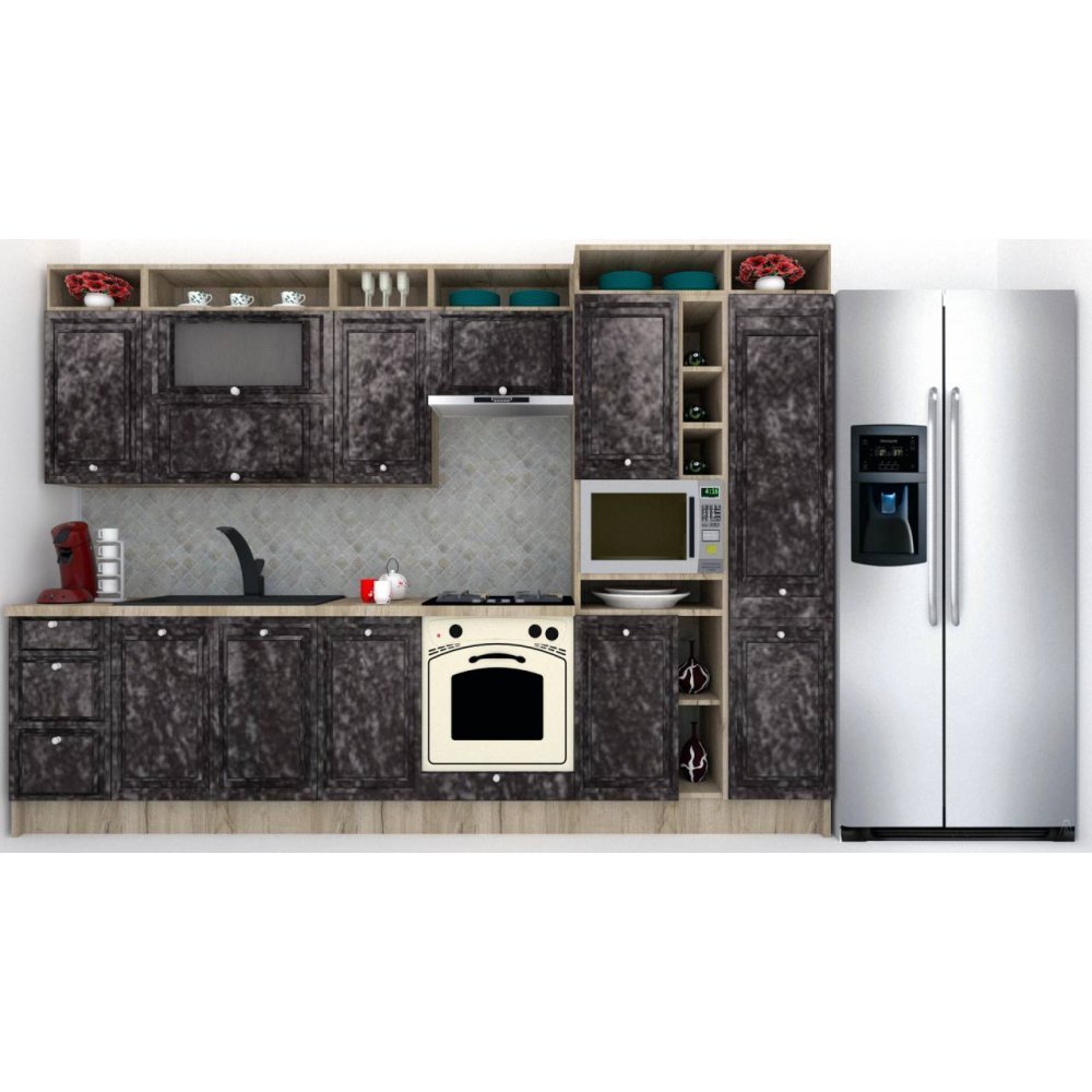 Bucatarie LEEA ART FRONT MDF SPARX 320C K002 / decor 267