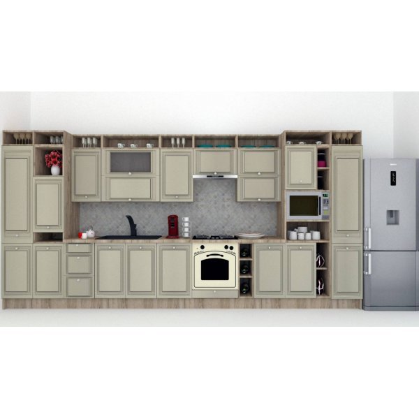Bucatarie LEEA ART FRONT MDF PORTAL 460A K002 / decor 161
