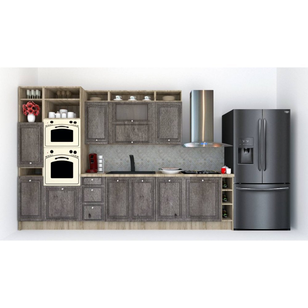 Bucatarie LEEA ART FRONT MDF ELBA 340A ST. K002 / decor 247 Bucatarie LEEA ART FRONT MDF ELBA 340A ST. K002 / decor 247