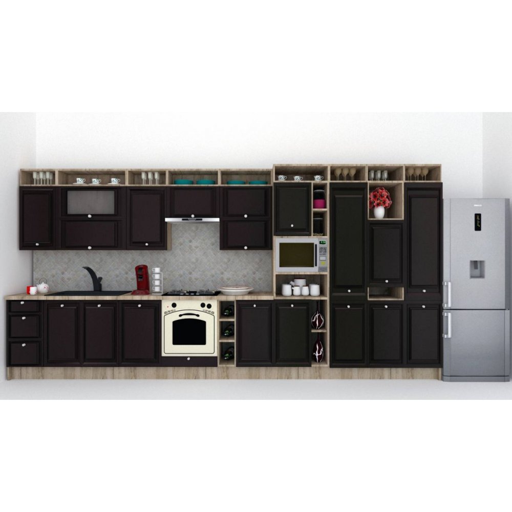 Bucatarie LEEA ART FRONT MDF REGULARNY 460B K002 / decor 225 Bucatarie LEEA ART FRONT MDF REGULARNY 460B K002 / decor 225