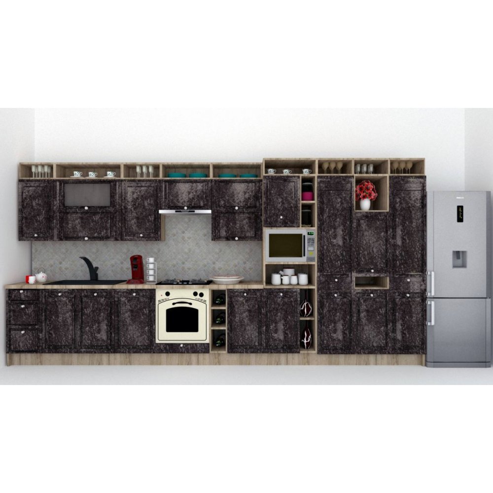 Bucatarie LEEA ART FRONT MDF REGULARNY 460B K002 / decor 267 Bucatarie LEEA ART FRONT MDF REGULARNY 460B K002 / decor 267