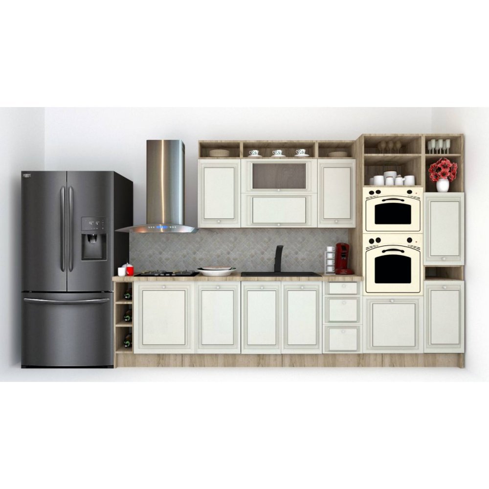 Bucatarie LEEA ART FRONT MDF STILE 340A DR. K002 / decor 102
