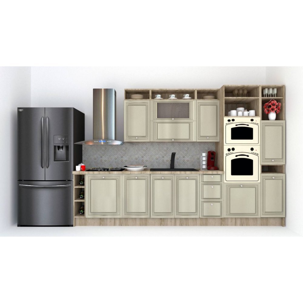 Bucatarie LEEA ART FRONT MDF STILE 340A DR. K002 / decor 161