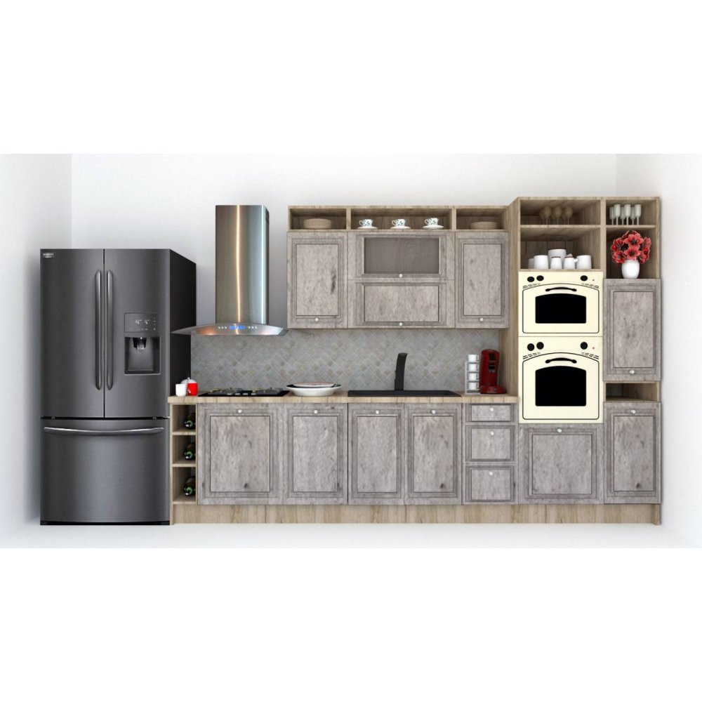 Bucatarie LEEA ART FRONT MDF STILE 340A DR. K002 / decor 246