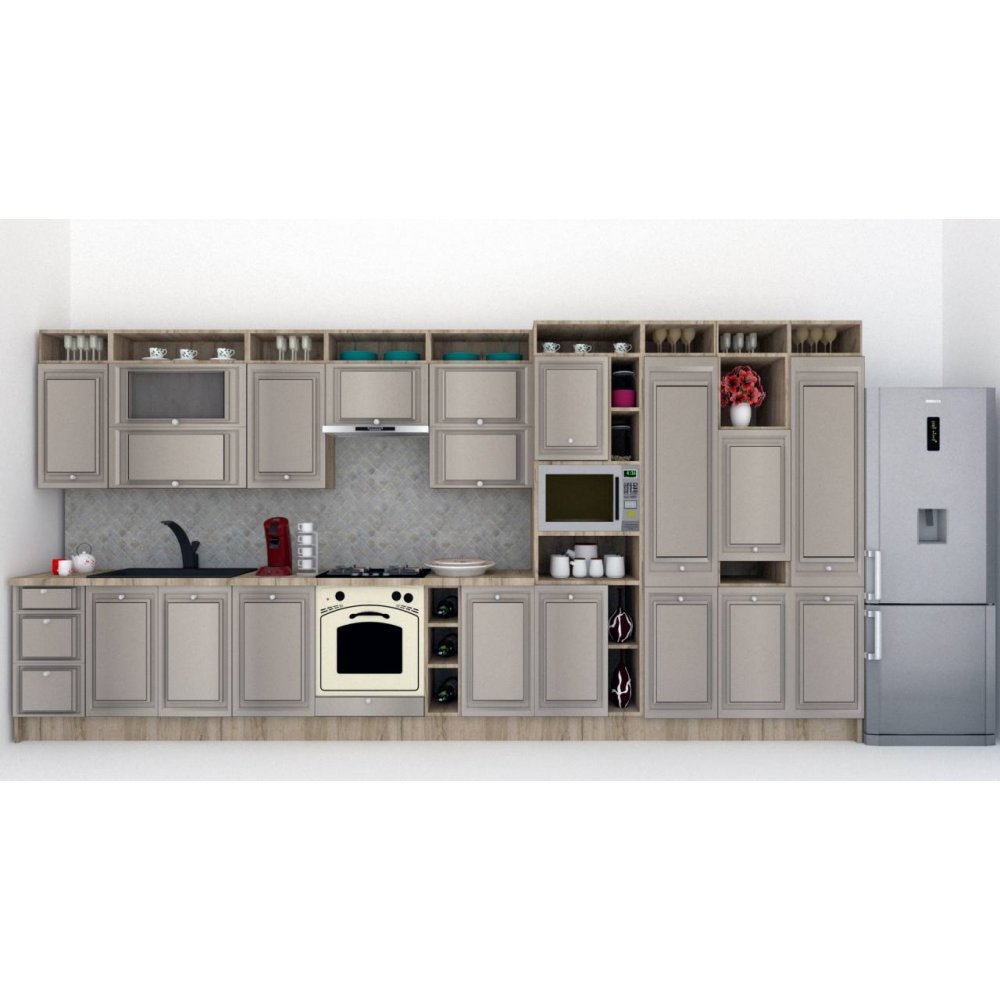 Bucatarie LEEA ART FRONT MDF OLDER 460B K002 / decor 227