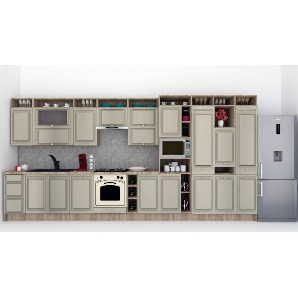 Bucatarie LEEA ART FRONT MDF PORTAL 460B K002 / decor 161