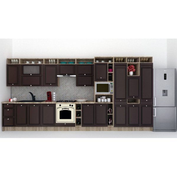 Bucatarie LEEA ART FRONT MDF PORTAL 460B K002 / decor 176