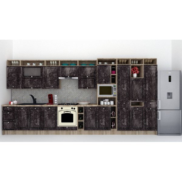 Bucatarie LEEA ART FRONT MDF PORTAL 460B K002 / decor 267