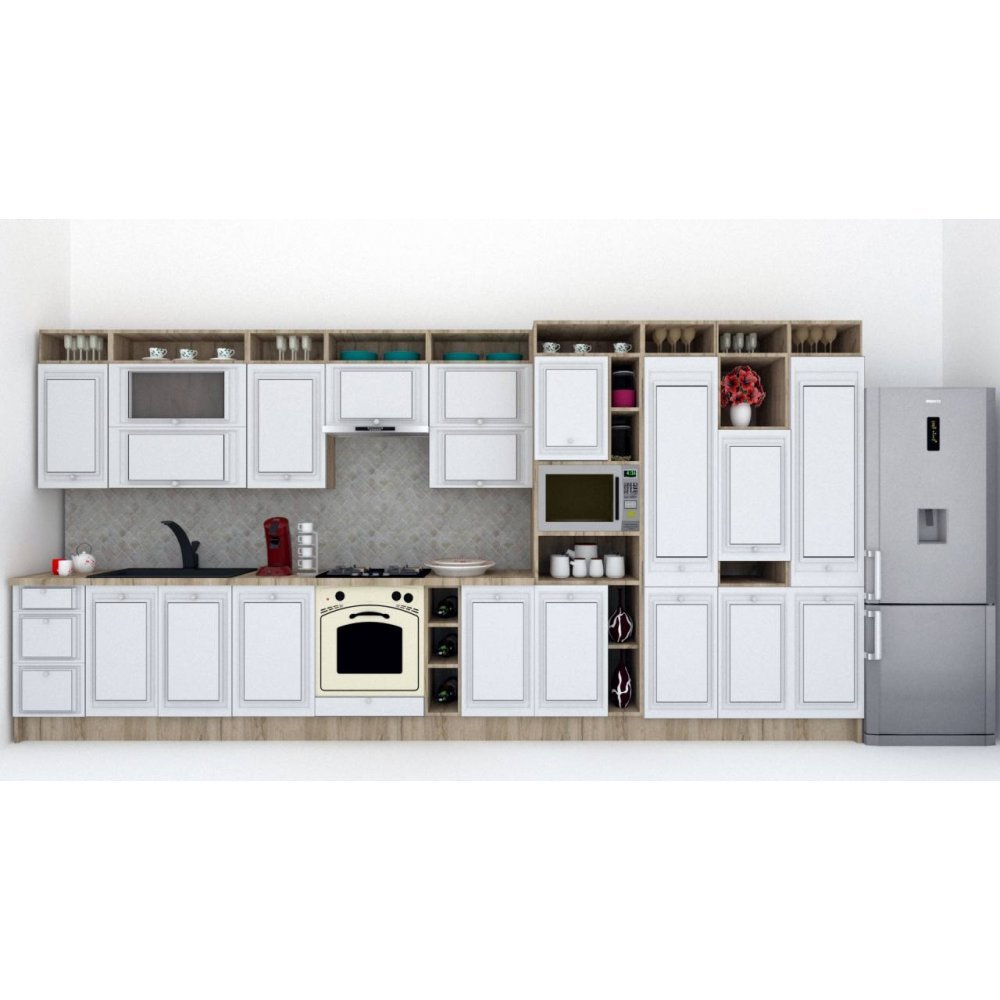 Bucatarie LEEA ART FRONT MDF ROSA 460B K002 / decor 263