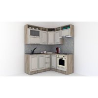 Bucatarie de Colt LEEA ART CORNER FRONT MDF PORTAL 160-180 DR. K002 / decor 102