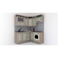 Bucatarie de Colt LEEA ART CORNER FRONT MDF PORTAL 160-180 DR. K002 / decor 161