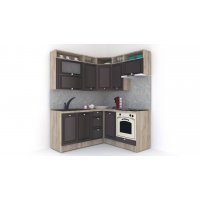 Bucatarie de Colt LEEA ART CORNER FRONT MDF PORTAL 160-180 DR. K002 / decor 176