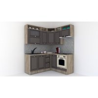 Bucatarie de Colt LEEA ART CORNER FRONT MDF PORTAL 160-180 DR. K002 / decor 218