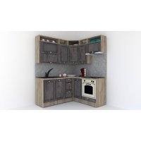 Bucatarie de Colt LEEA ART CORNER FRONT MDF PORTAL 160-180 DR. K002 / decor 247