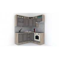Bucatarie de Colt LEEA ART CORNER FRONT MDF PORTAL 160-180 DR. K002 / decor 265