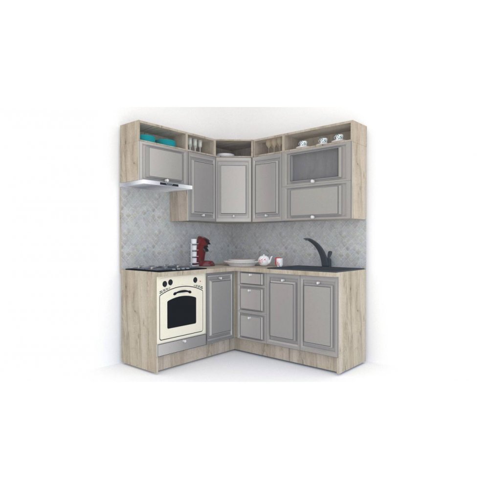 Bucatarie de Colt LEEA ART CORNER FRONT MDF REGULARNY 160-180 ST. K002 / decor 210