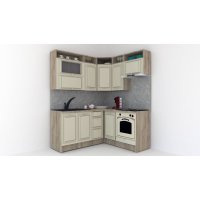 Bucatarie de Colt LEEA ART CORNER FRONT MDF ROSA 160-180 DR. K002 / decor 191
