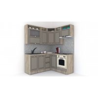Bucatarie de Colt LEEA ART CORNER FRONT MDF ROSA 160-180 DR. K002 / decor 200